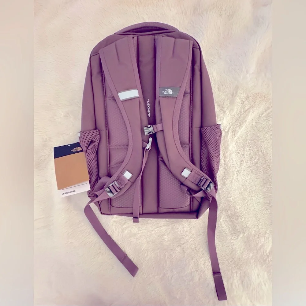 The North Face Jester Luxe Backpack, Midnight Mauve, Burnt Coral, Rose Gold, 27L